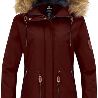 Waterproof Ski Jacket Fleece Lined Snow Jackets Winter Coat image 1